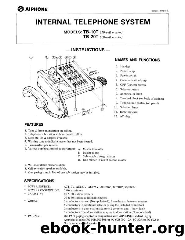 TB-T Instructions by Unknown