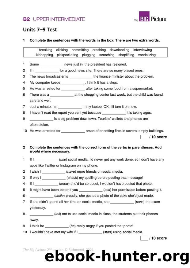 TBP B2 Units 7-9 Test AmE PDF by Skerritt Graham
