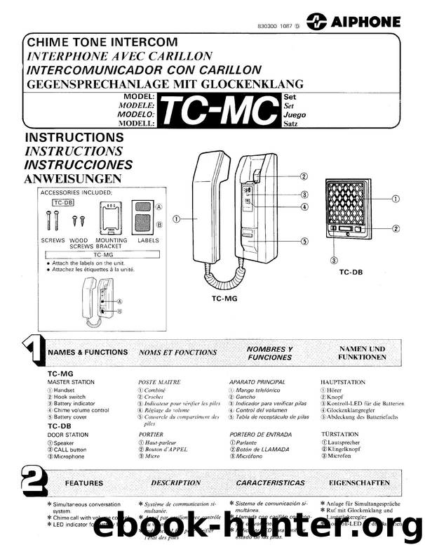 TCS-MH Chime-Phone Instructions by Unknown