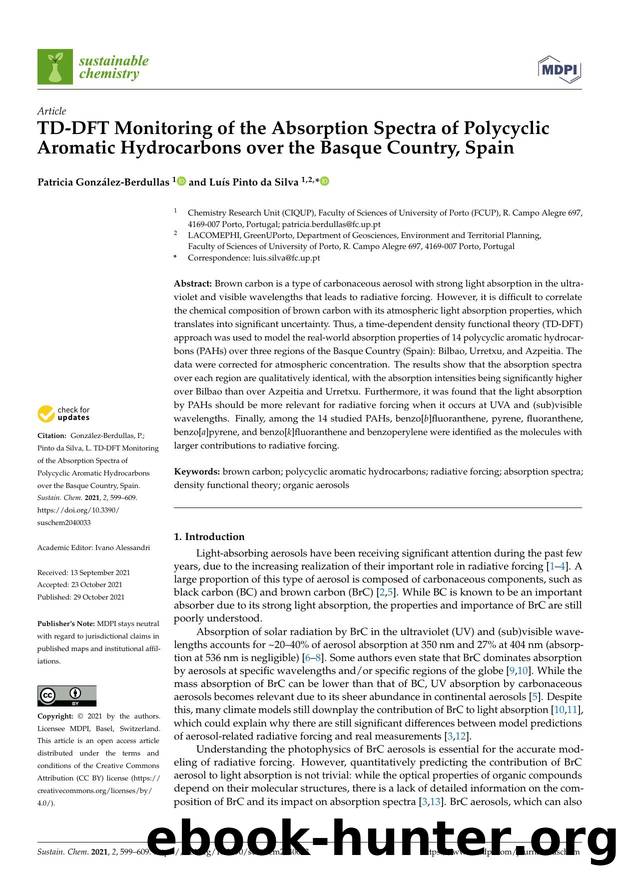 TD-DFT Monitoring of the Absorption Spectra of Polycyclic Aromatic Hydrocarbons over the Basque Country, Spain by Patricia González-Berdullas & Luís Pinto da Silva