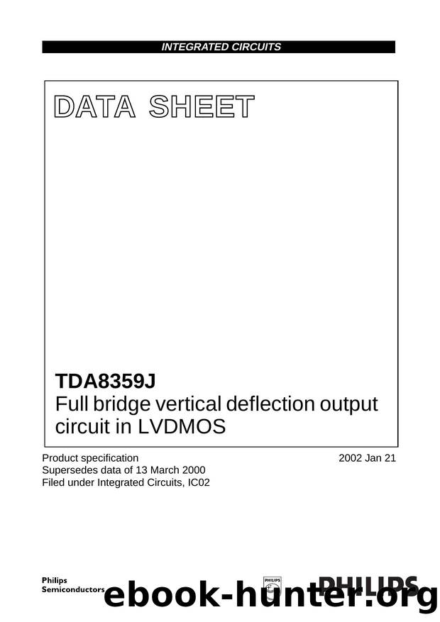 TDA8359J Full bridge vertical deflection output circuit in LVDMOS by Philips Semiconductors