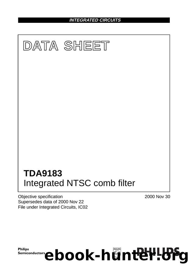 TDA9183 Integrated NTSC comb filter by Philips Semiconductors