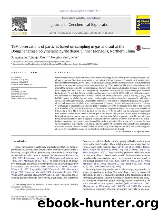 TEM observations of particles based on sampling in gas and soil at the Dongshengmiao polymetallic pyrite deposit, Inner Mongolia, Northern China by Songying Luo & Jianjin Cao & Hongbin Yan & Jie Yi