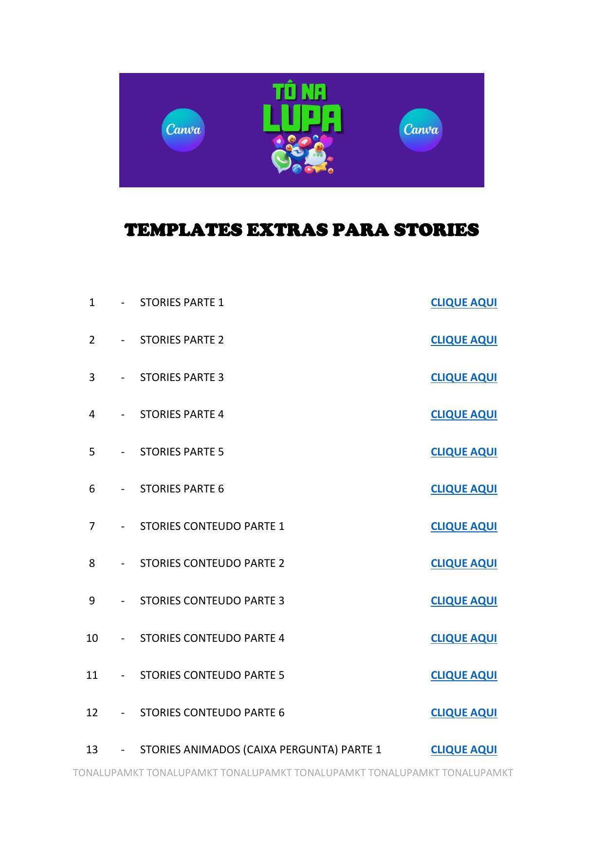 TEMPLATE EXTRA STORIES by PATRICIA MENEZES
