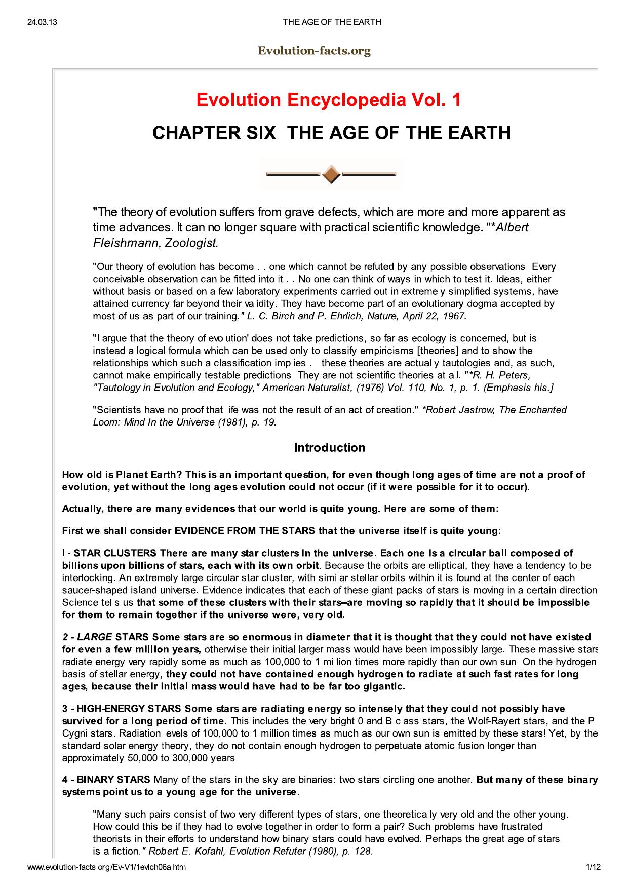 THE AGE OF THE EARTH by Benutzer1