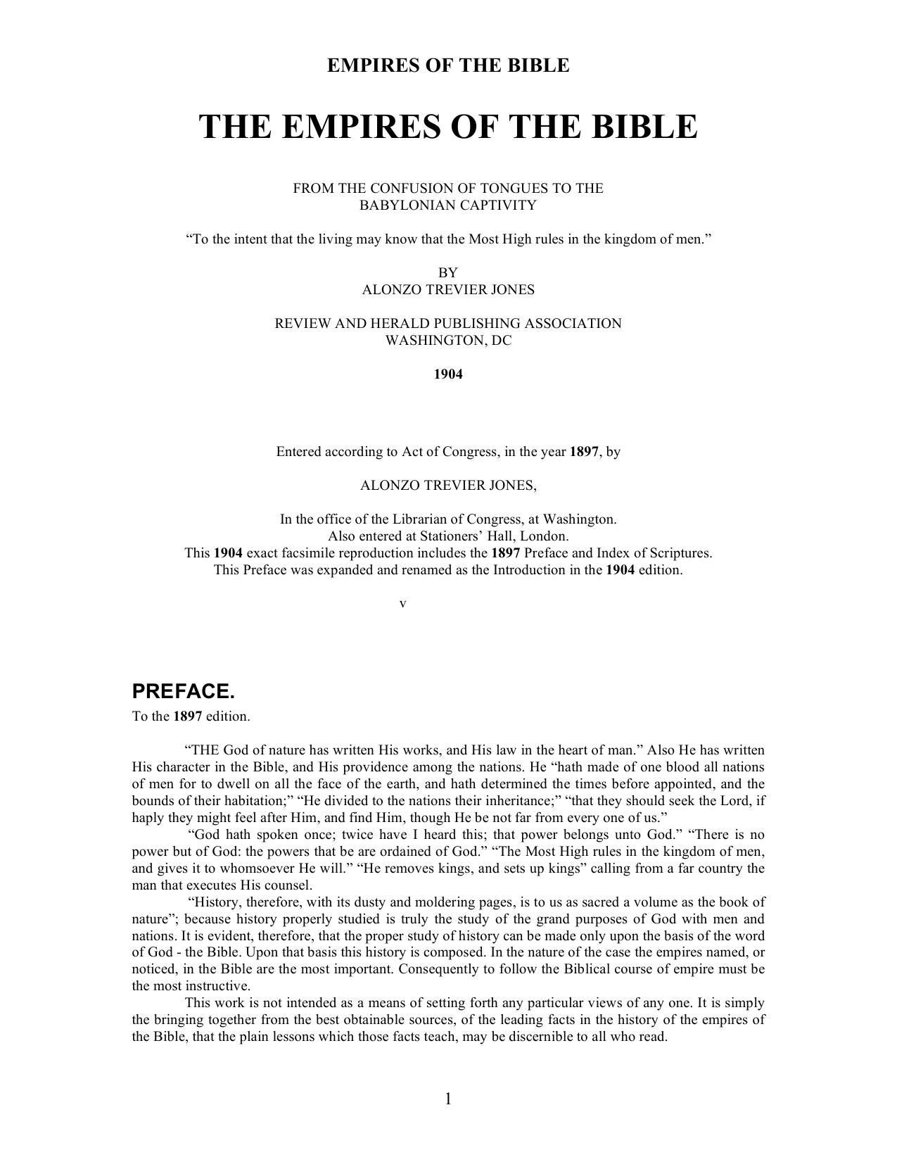 THE EMPIRES OF THE BIBLE by Unknown