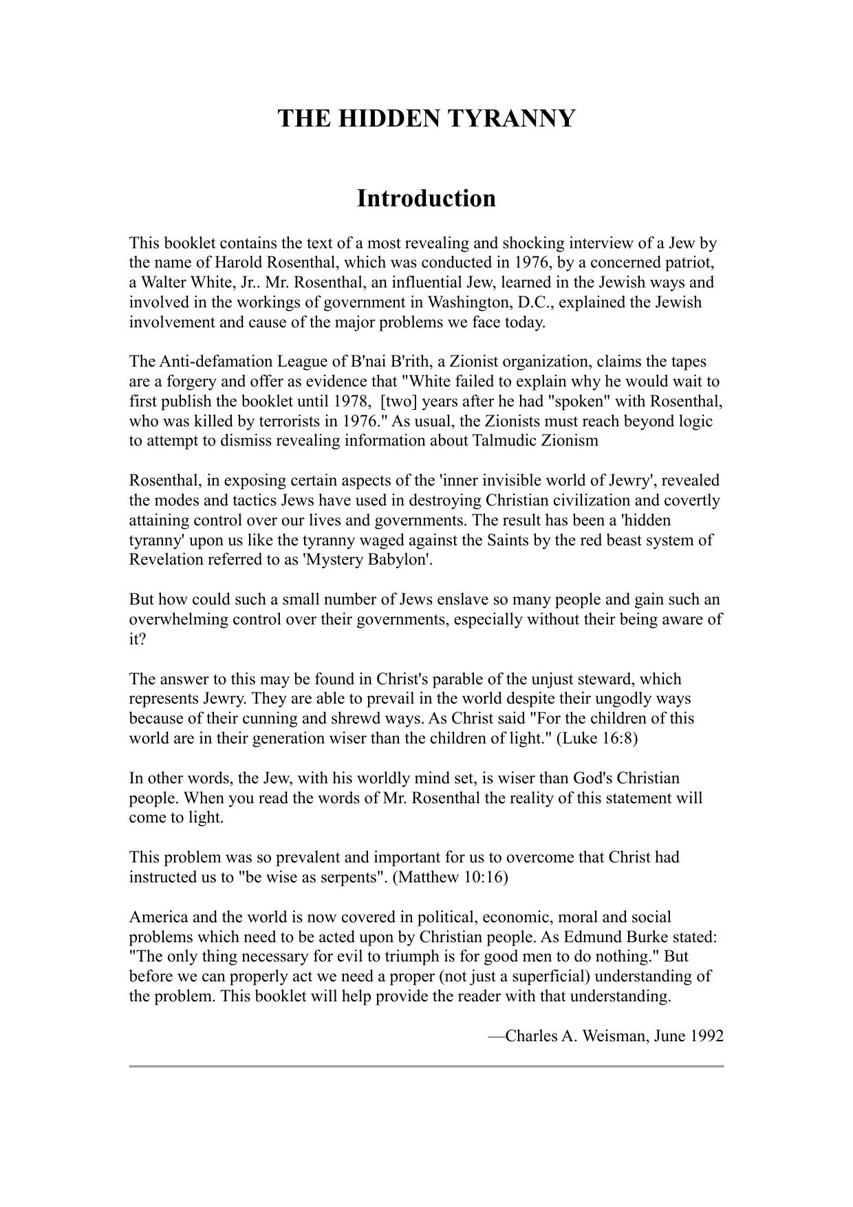 THE HIDDEN TYRANNY by Tayyab Aslam