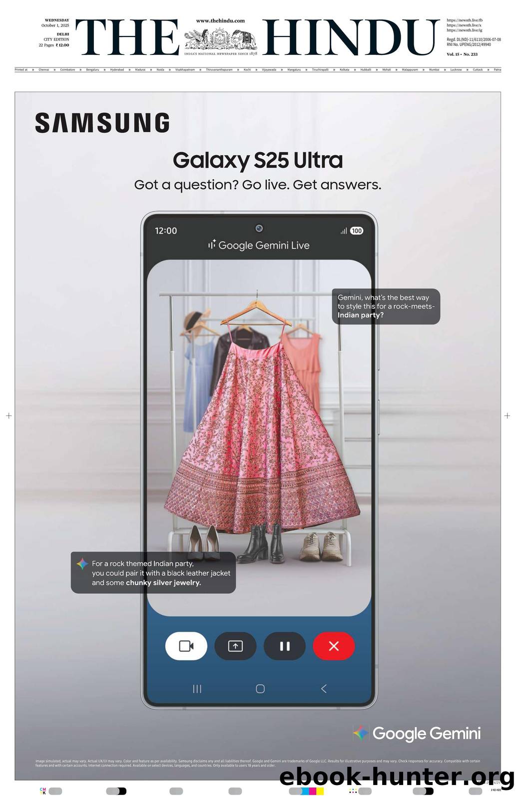 THE HINDU HD Delhi Editable Full Edition 01~10~2025 by Unknown