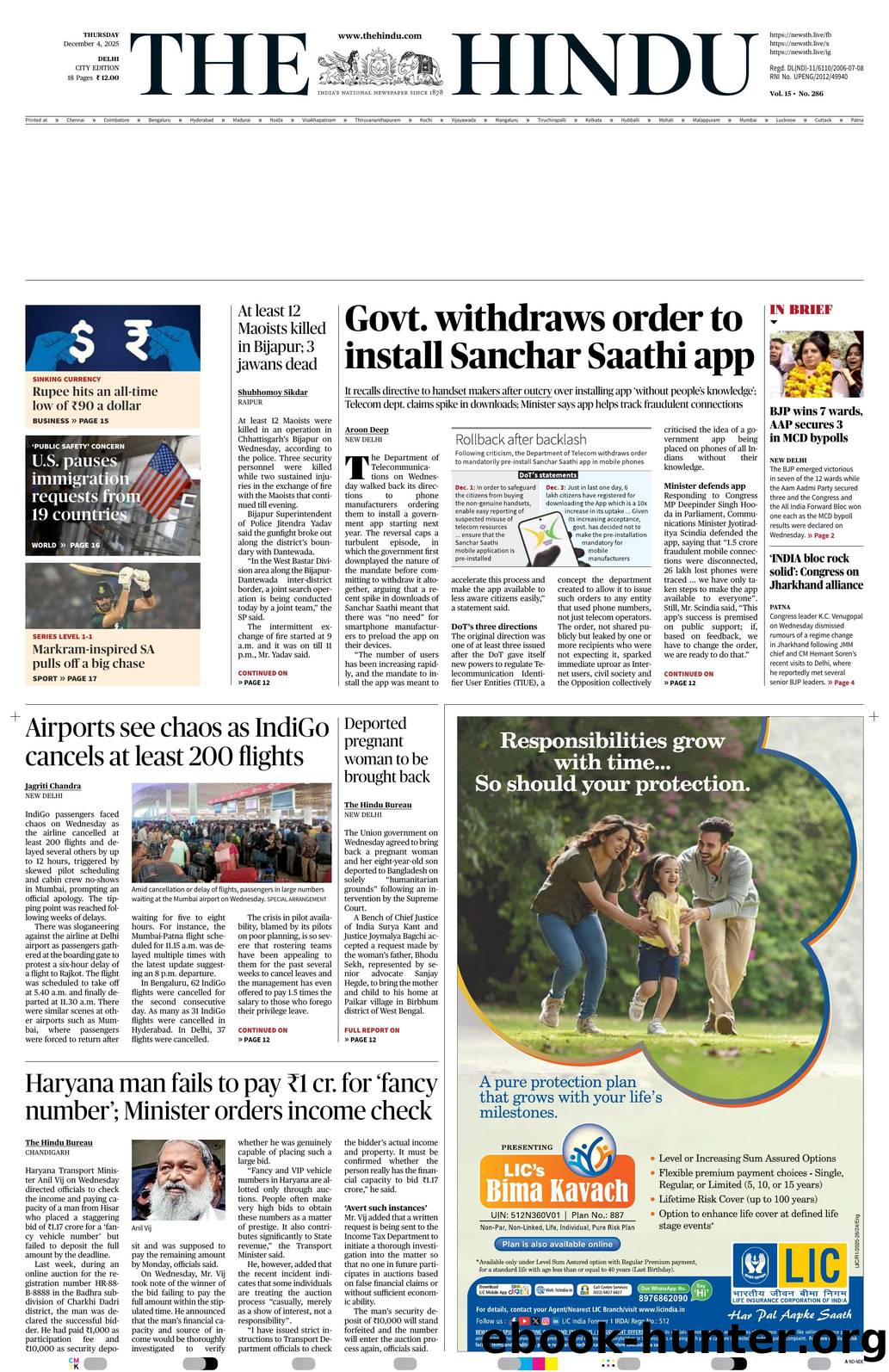 THE HINDU HD Delhi Editable Full Edition 04~12~2025 by Unknown