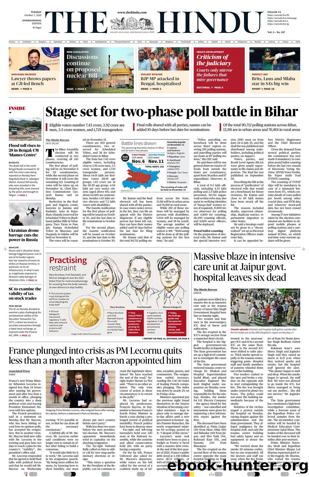 THE HINDU HD International Editable Full Edition 07~10~2025 by Unknown
