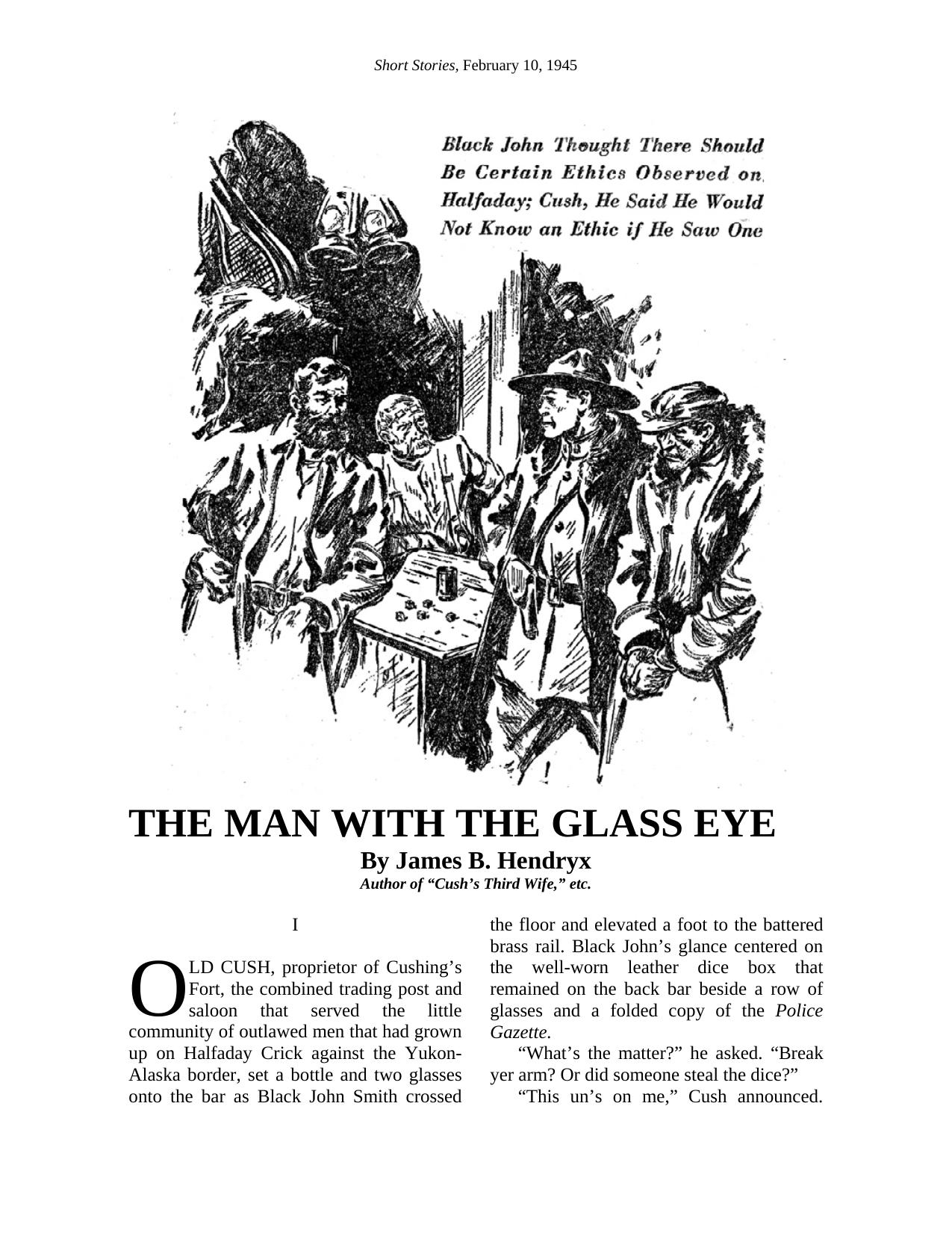 THE MAN WITH THE GLASS EYE by Monte