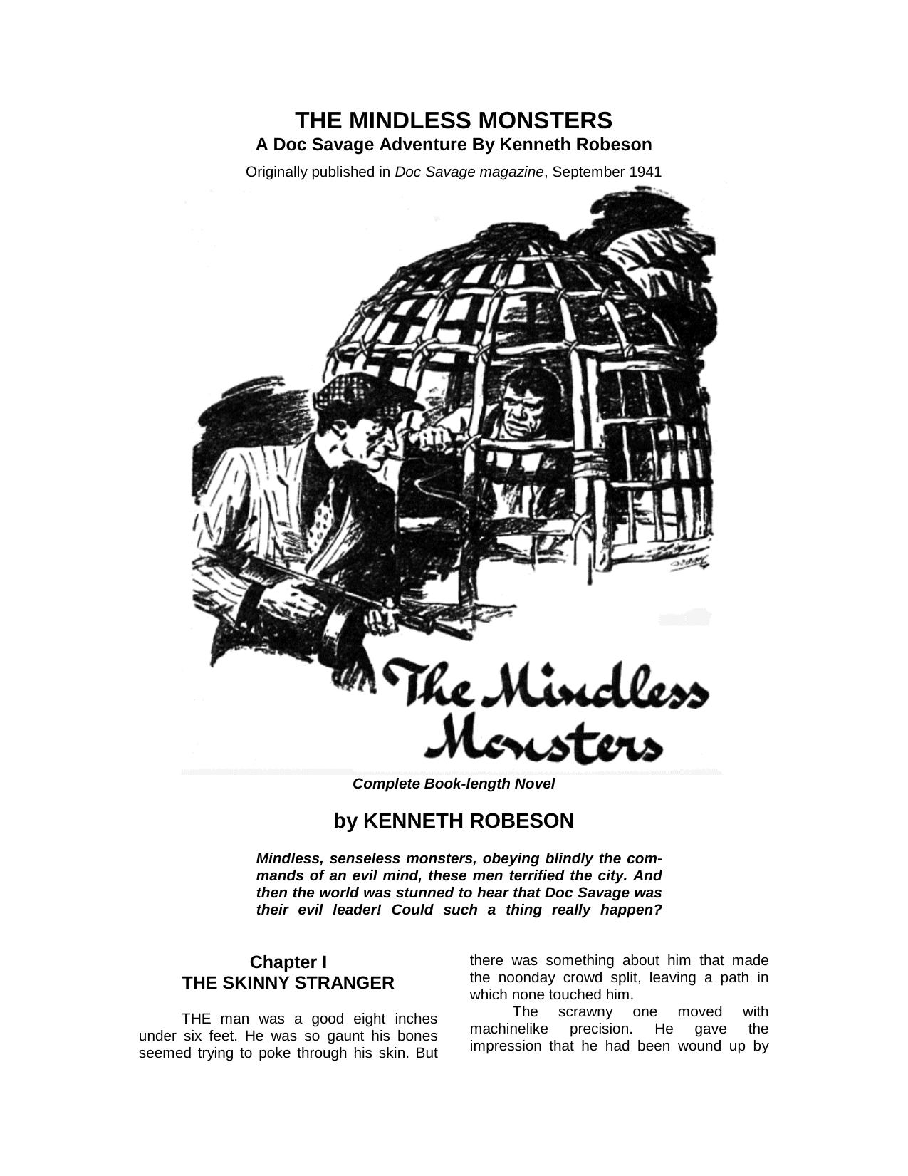 THE MINDLESS MONSTERS by Tom Stephens