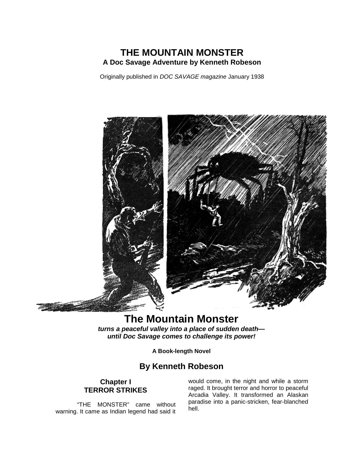 THE MOUNTAIN MONSTER by Tom Stephens