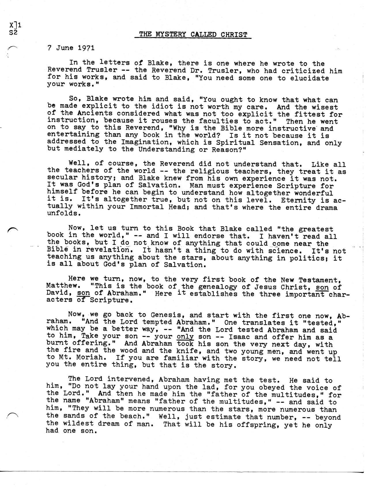 THE MYSTERY CALLED CHRIST by Neville Goddard