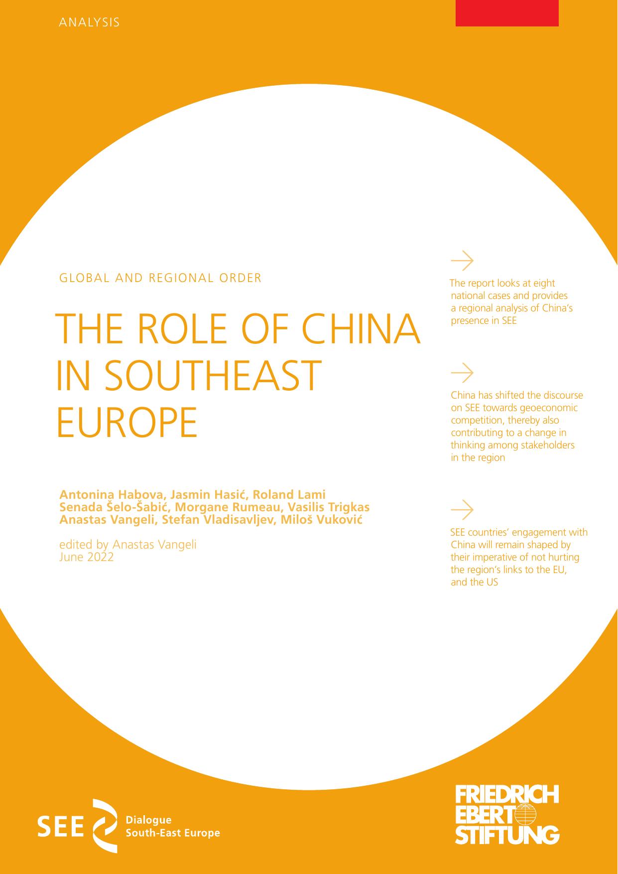 THE ROLE OF CHINA IN SOUTHEAST EUROPE by unknow
