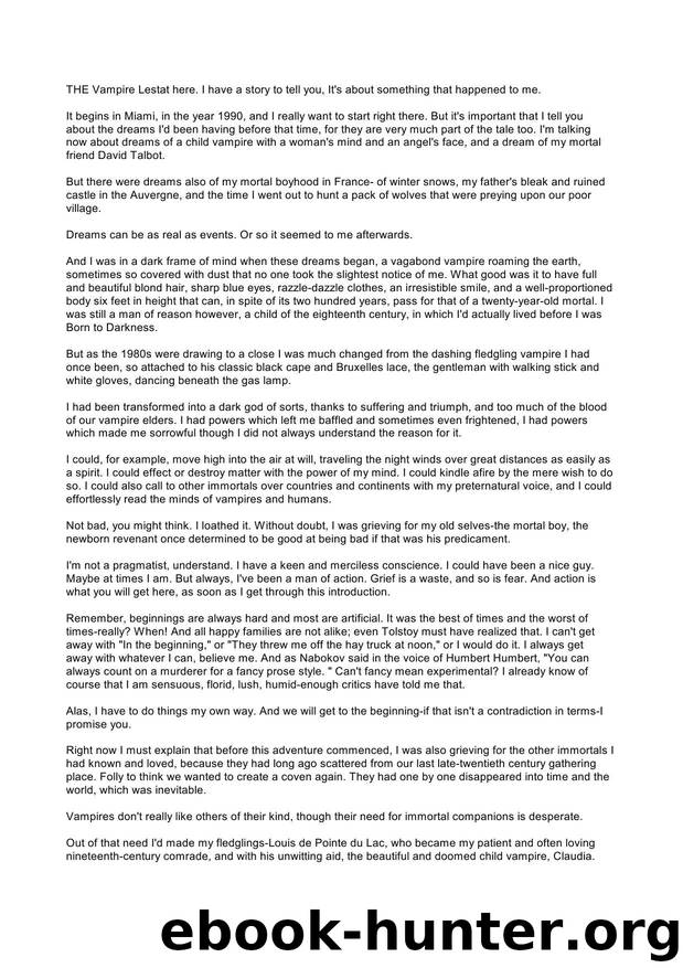 THE Vampire Lestat here by Anne Rice