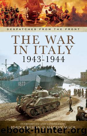 THE WAR IN ITALY 1943-1944 by Grehan John & Mace Martin