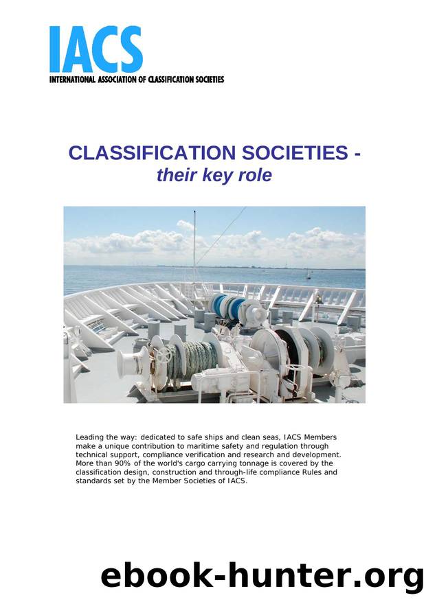 THE WORK OF CLASSIFICATION SOCIETIES by 