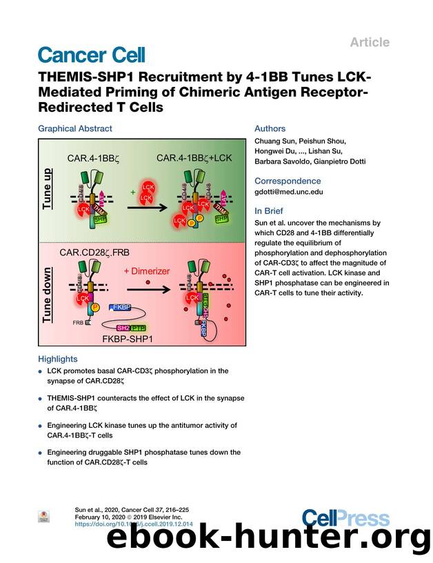 THEMIS-SHP1 Recruitment by 4-1BB Tunes LCK-Mediated Priming of Chimeric Antigen Receptor-Redirected T Cells by unknow