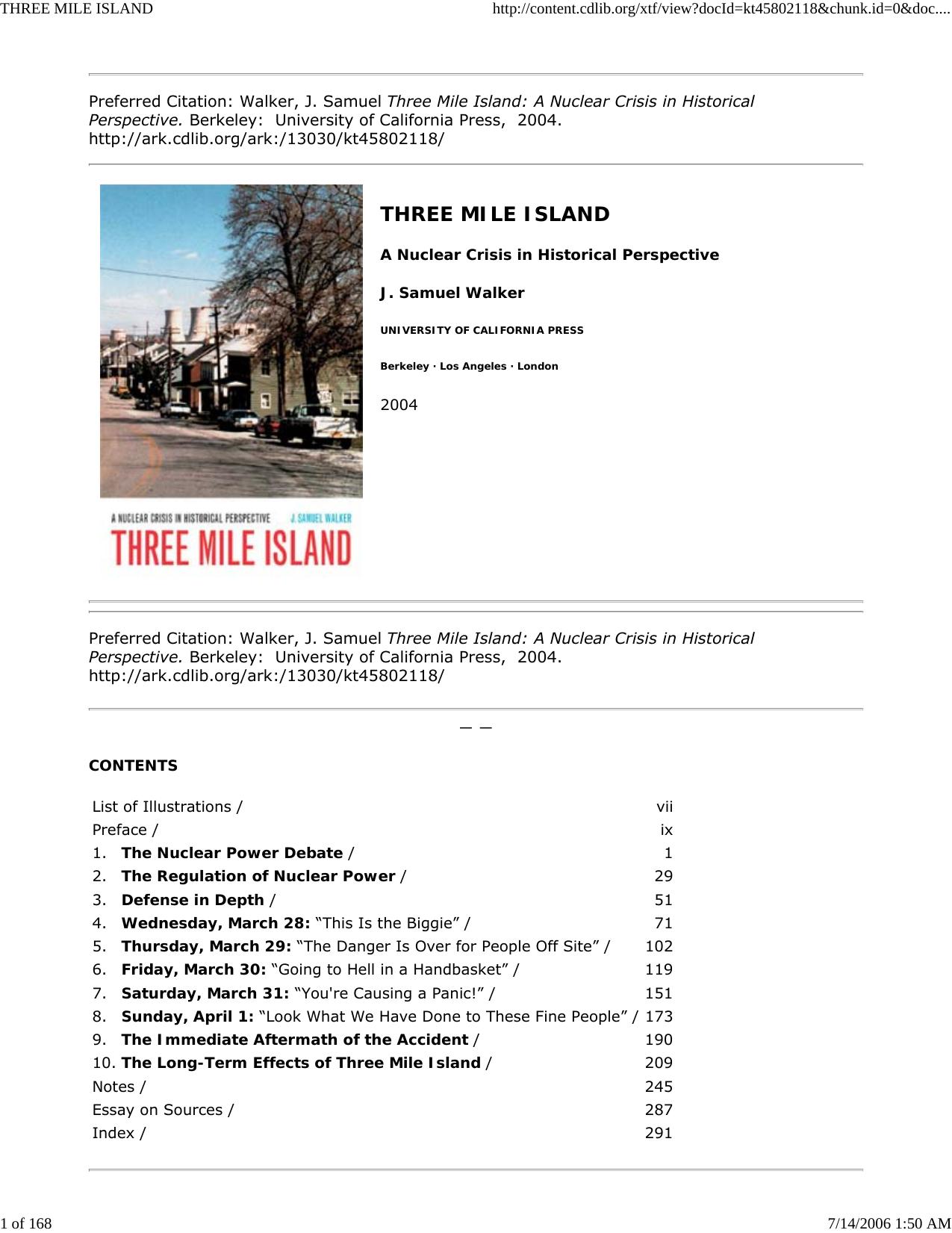 THREE MILE ISLAND by Master Clark