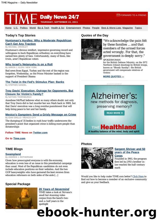 TIME Magazine -- Daily Newsletter by Unknown