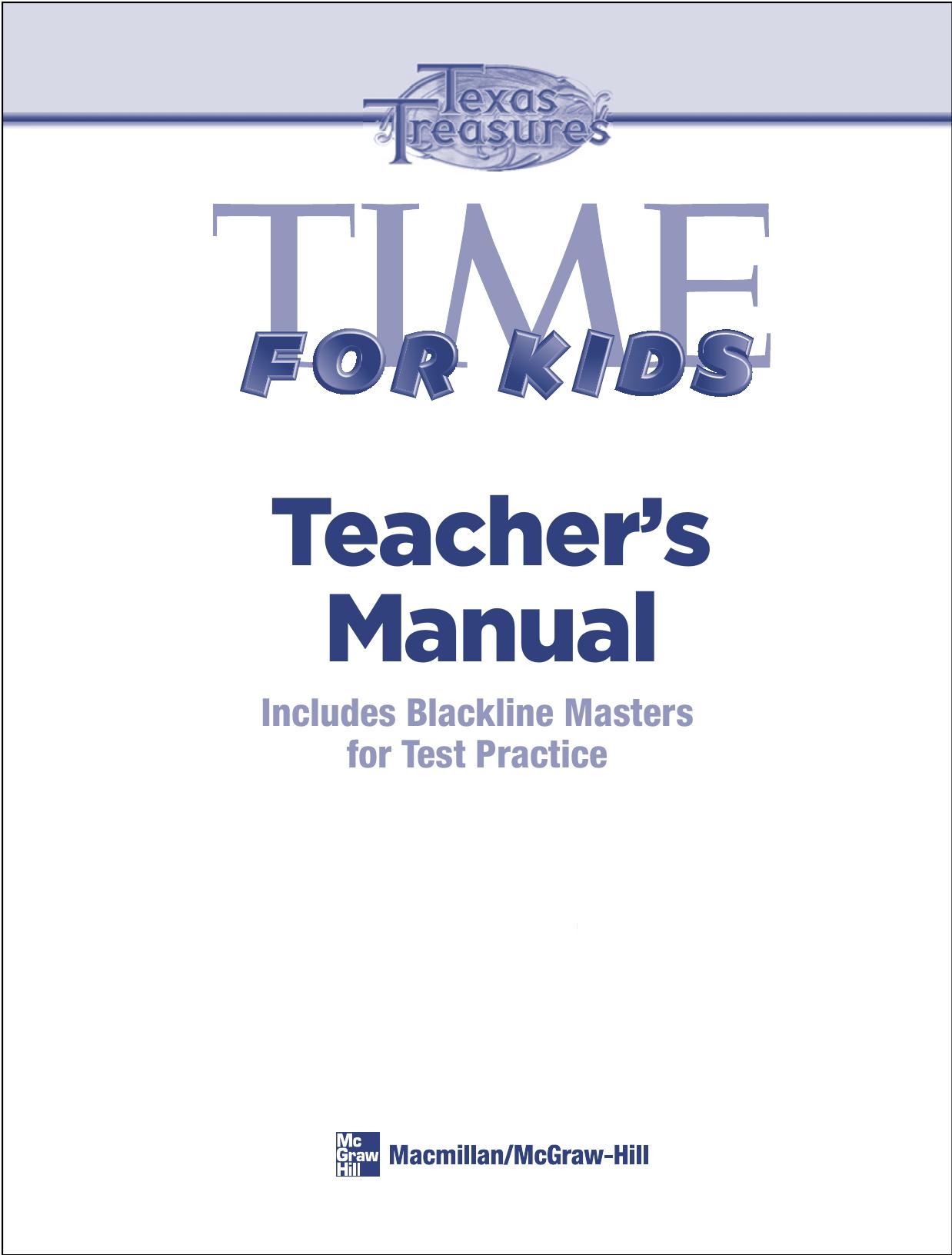 TIME for Kids by Teachers Manual G3