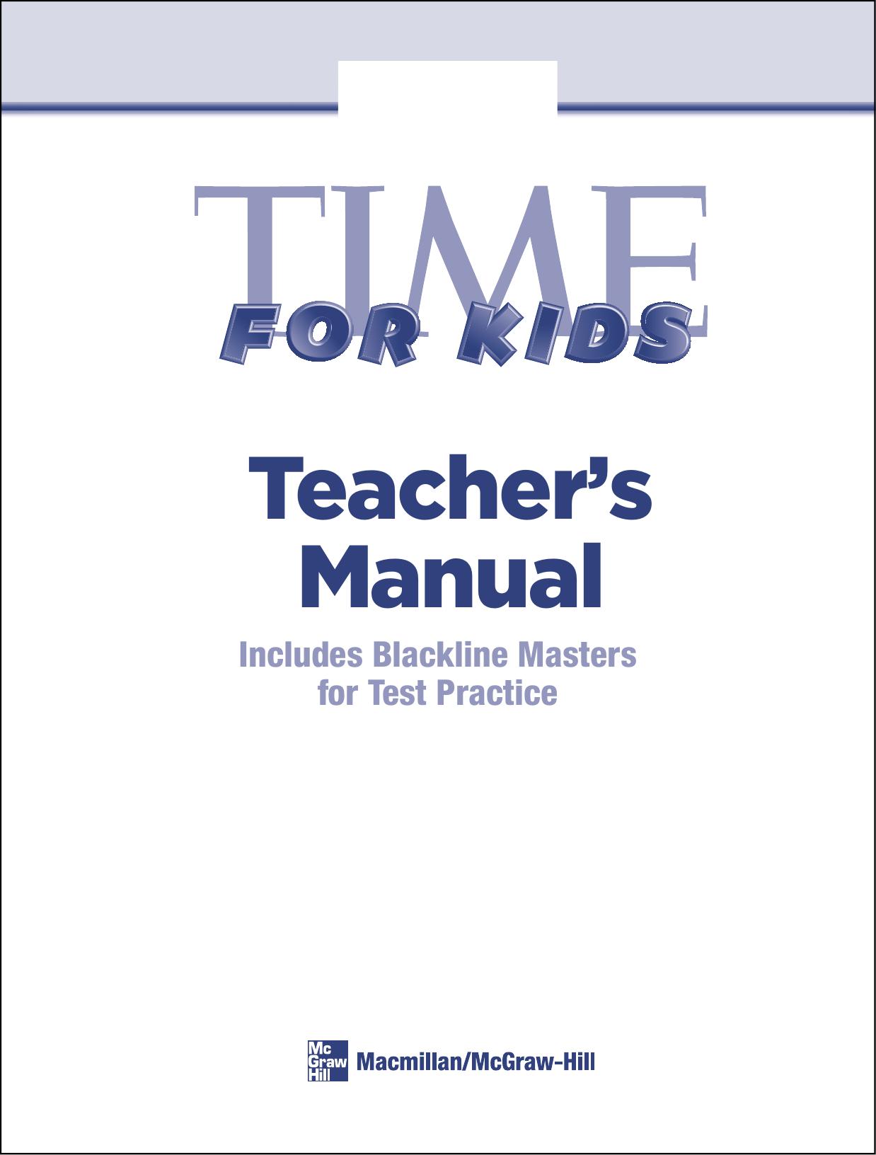 TIME for Kids by Teachers Manual G4