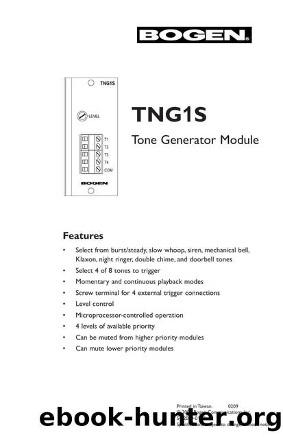 TNG1S Manual- Tone Generator Module by Brit Byrnes