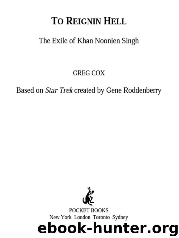 TO REIGN IN HELL by GREG COX