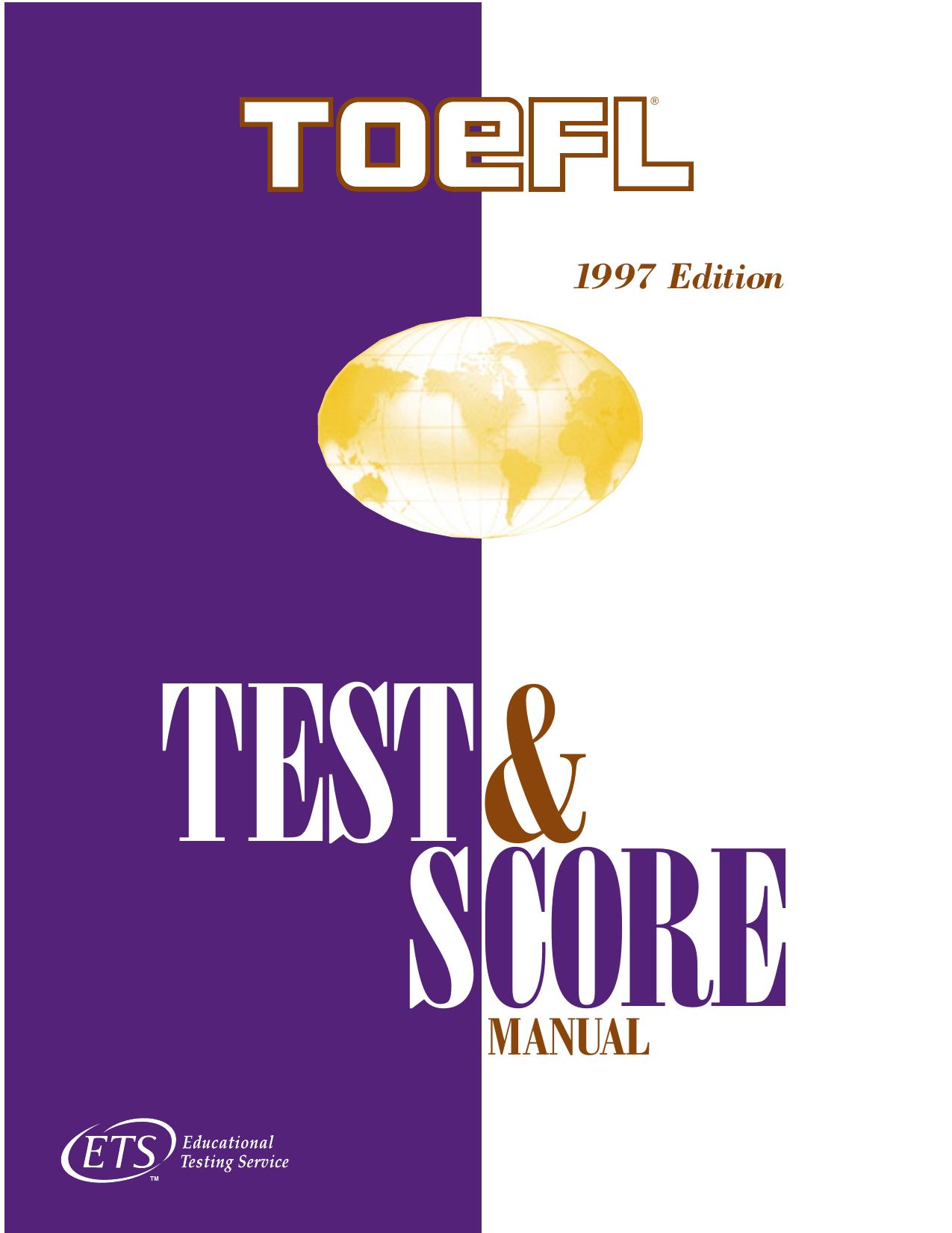 TOEFL. Test and score manual (1997)(en)(55s) by Unknown