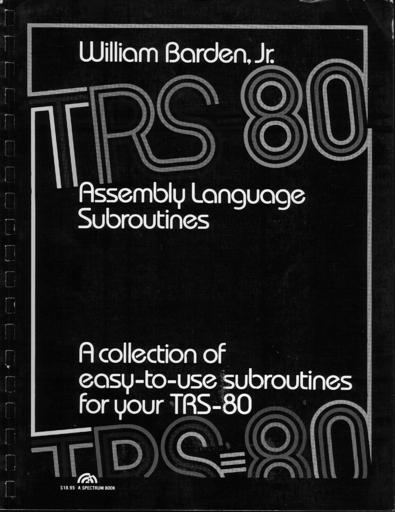TRS-80 Assembly Language Subroutines by Unknown
