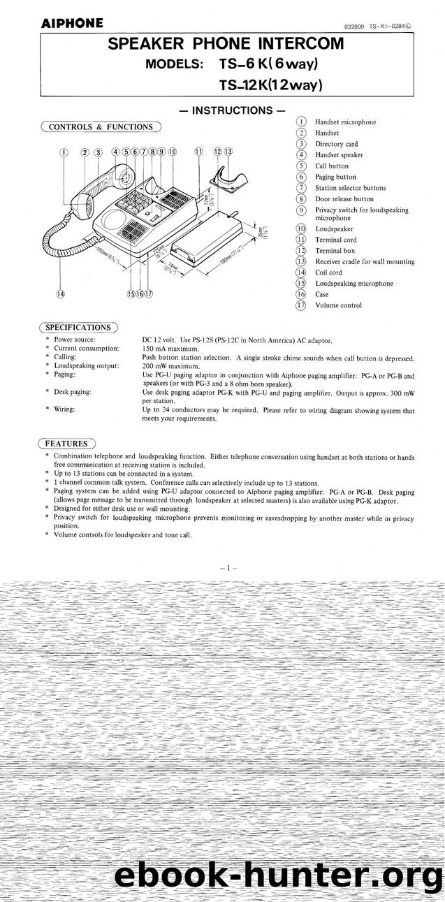 TS-K Instructions by Unknown