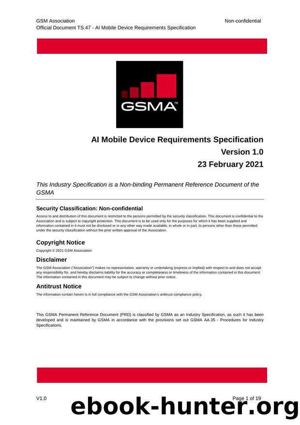 TS.47 AI Mobile Device Requirements Specification v0.1 (Current) by Unknown
