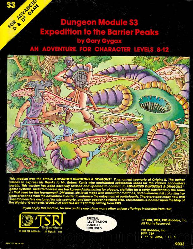 TSR - 9003 - Expedition to the Barrier Peaks by AD & D Gamma World Crossover 1980