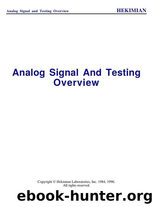 TUT ANALOG by Unknown
