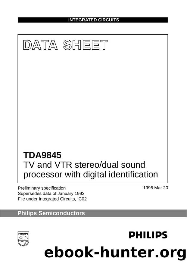 TV and VTR stereodual sound processor with digital identification by Philips Semiconductors