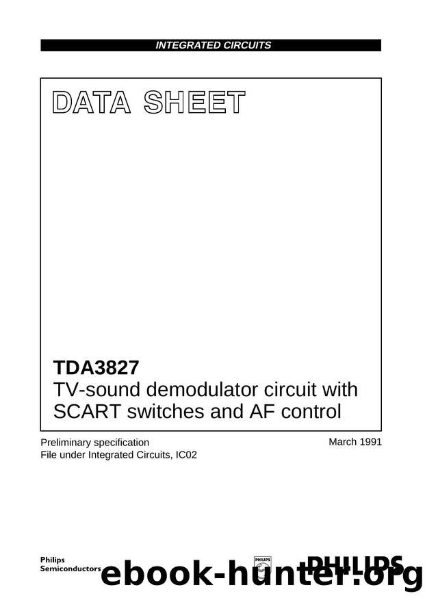 TV-sound demodulator circuit with SCART switches and AF control by Philips Semiconductors