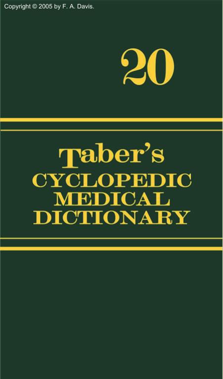 Taber's Cyclopedic Medical Dictionary by Donald Venes
