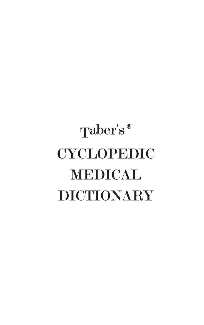 Taber's cyclopedic medical dictionary by Donald Venes; Clarence Wilbur Taber