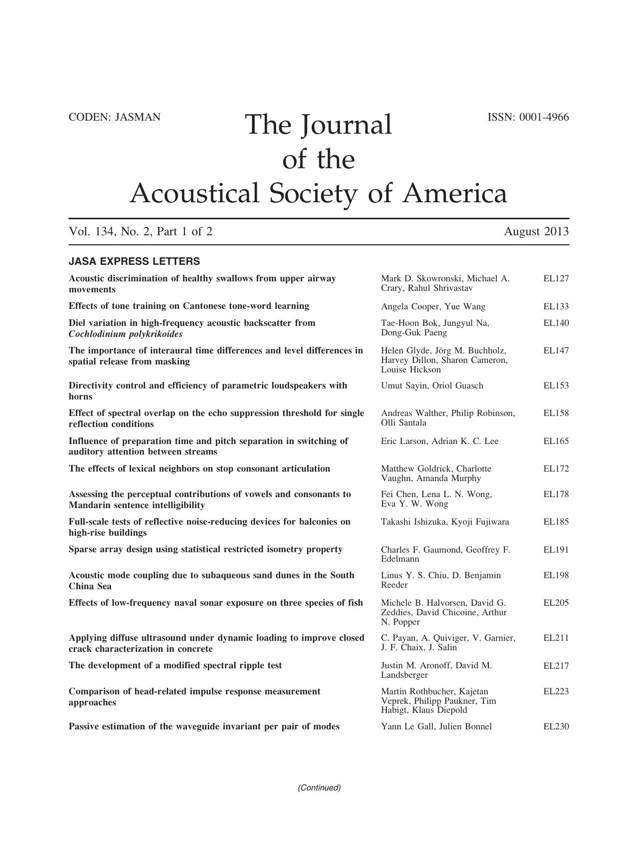 Table of Contents Vol 134 Issue 2 by Unknown