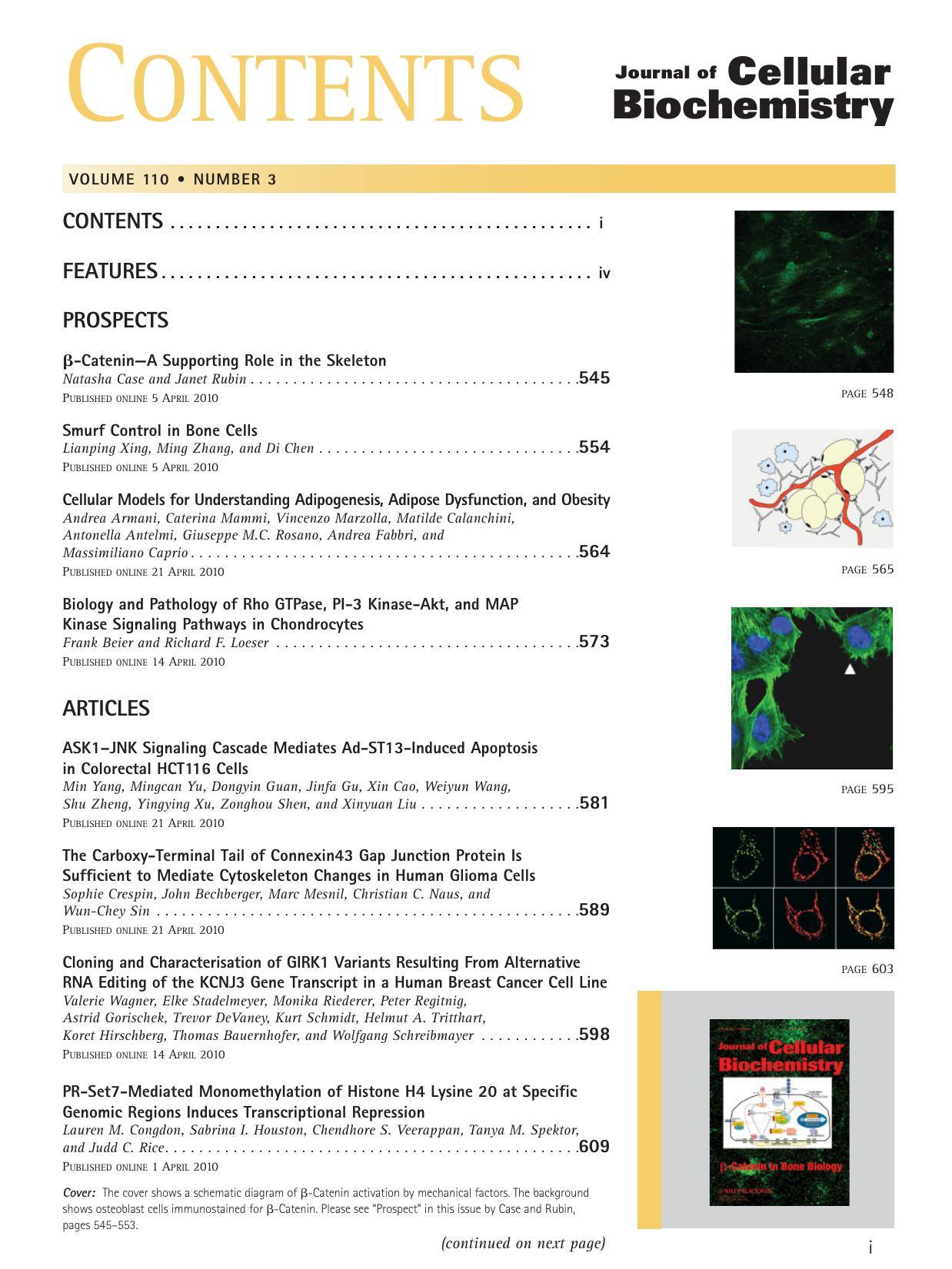 Table of Contents: Volume 110, Number 3 by Unknown