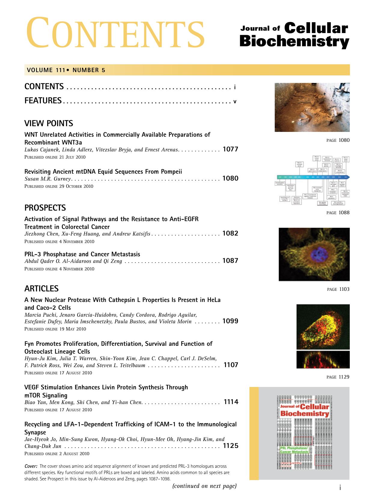 Table of Contents: Volume 111, Number 5 by Unknown