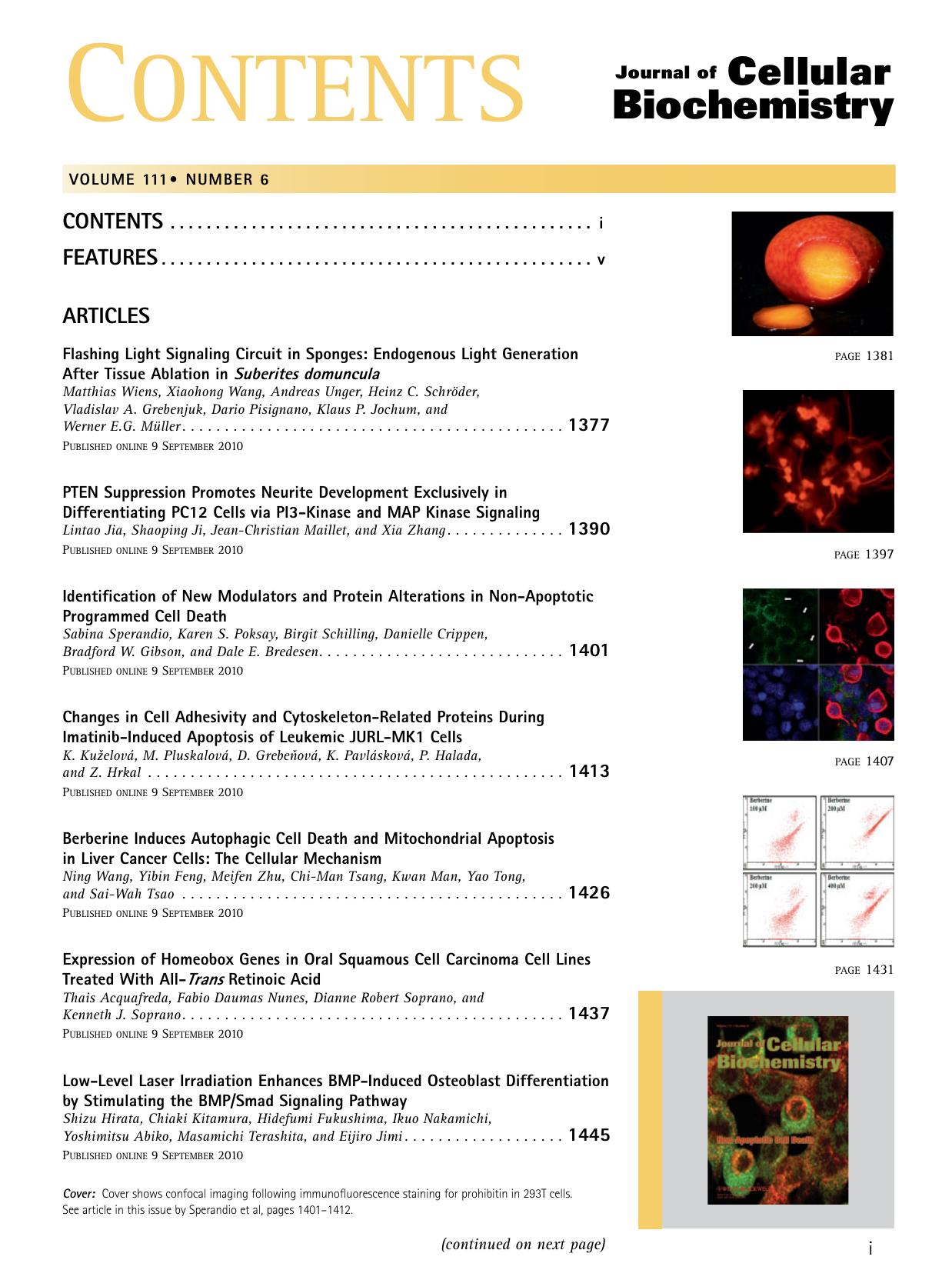 Table of Contents: Volume 111, Number 6 by Unknown