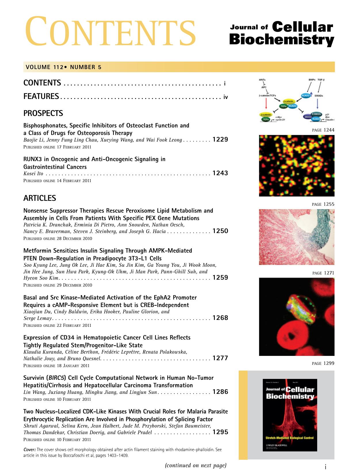 Table of Contents: Volume 112, Number 5 by Unknown