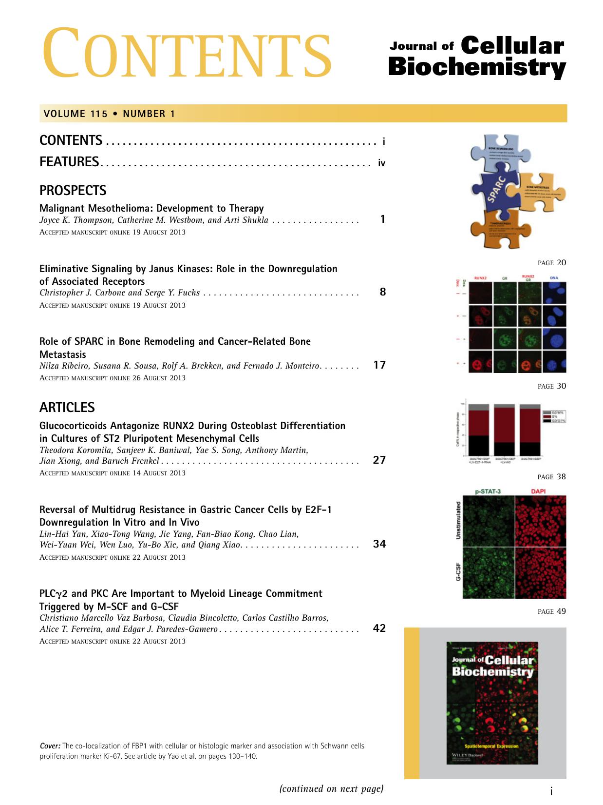 Table of Contents: Volume 115, Number 1 by Unknown