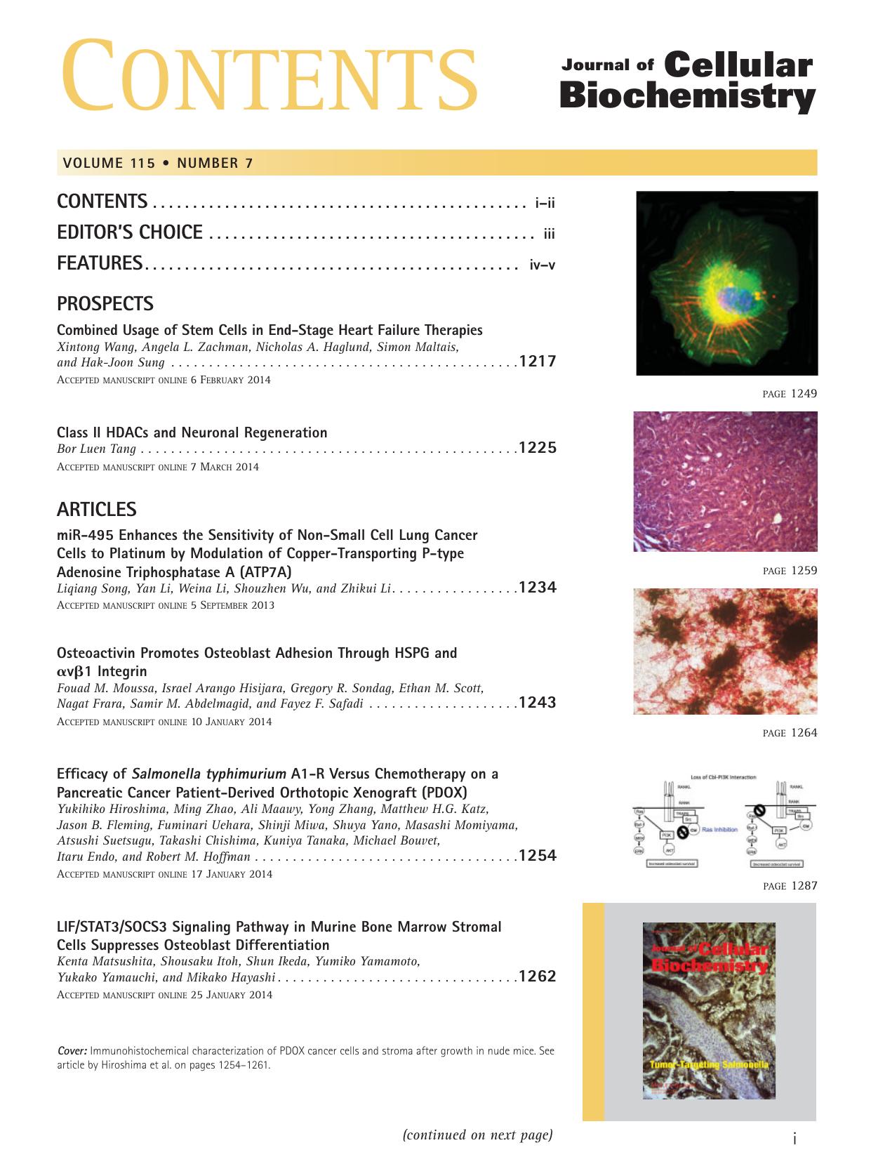 Table of Contents: Volume 115, Number 7 by Unknown