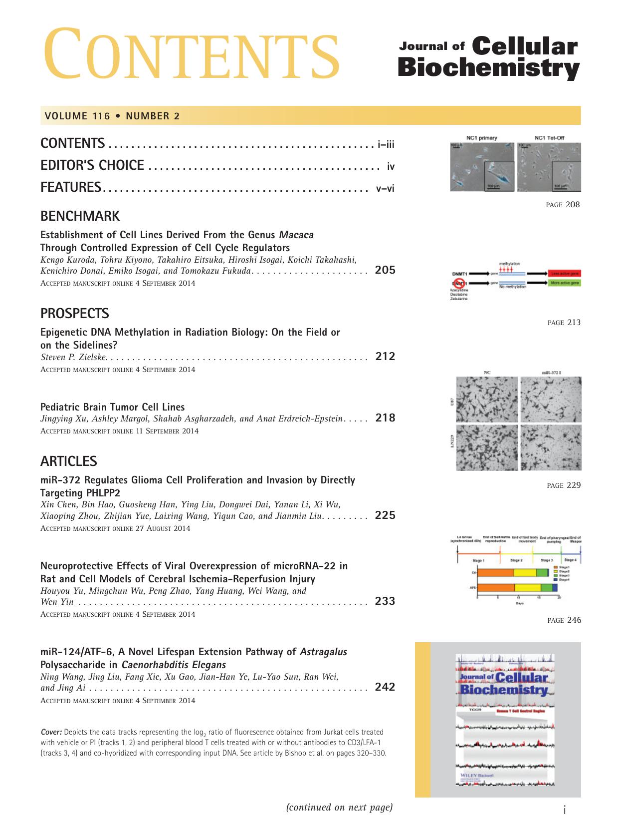 Table of Contents: Volume 116, Number 2 by Unknown
