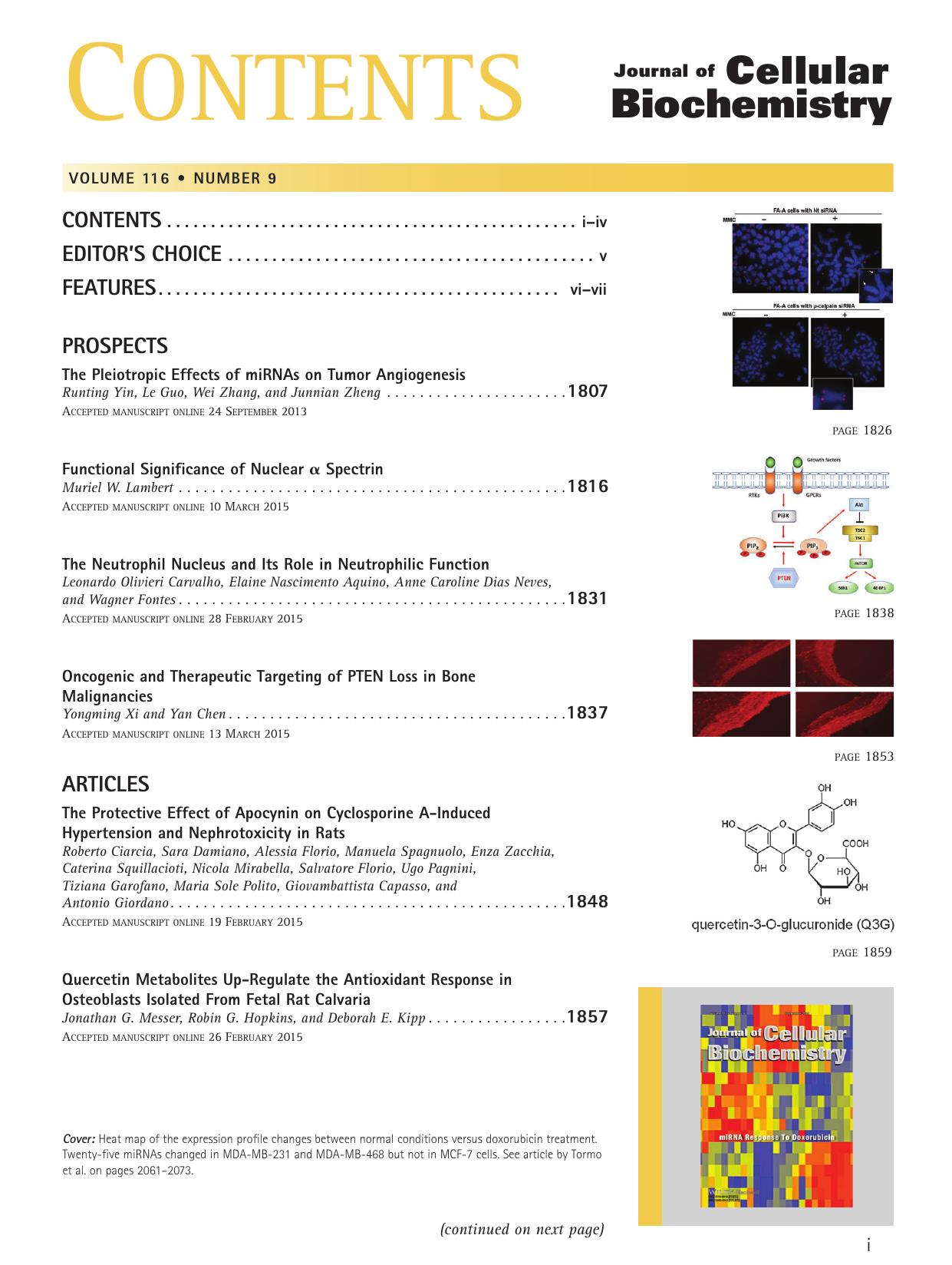 Table of Contents: Volume 116, Number 9 by Unknown