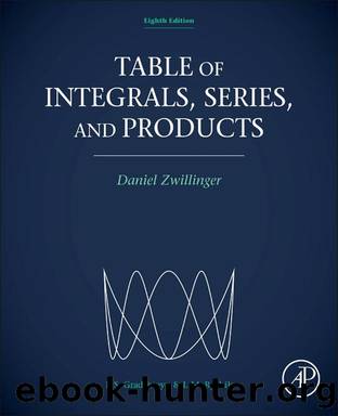 Table of Integrals, Series, and Products by Daniel Zwillinger & I.M. Ryzhik