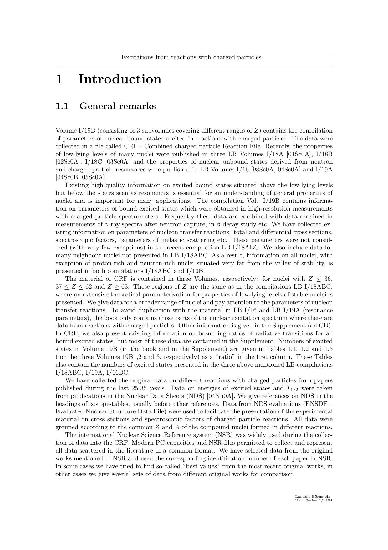 Tables of Excitations from Reactions with Charged Particles. Part 1: Z = 3 - 36 by S. I. Sukhoruchkin Z. N. Soroko (auth.) H. Schopper (eds.)